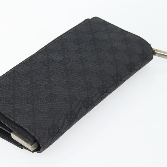 GUCCI GG Canvas Umhängetasche Schwarz Silber 001 3815 Auth gh1129