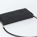 GUCCI GG Canvas Shoulder Bag Black Silver 001 3815 Auth gh1129-6
