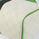 GUCCI GG Supreme Sherry Line Boston Bag PVC White Gold Green 190257 Auth gh1133-15