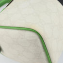 GUCCI GG Supreme Sherry Line Boston Bag PVC White Gold Green 190257 Auth gh1133-16