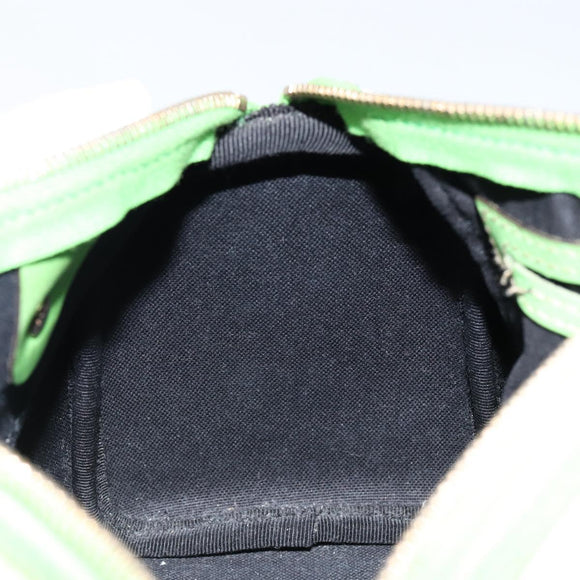 GUCCI GG Supreme Sherry Line Boston Bag PVC White Gold Green 190257 Auth gh1133