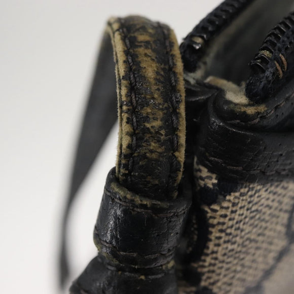 GUCCI GG Supreme Shoulder Bag PVC Leather Navy Gold 904 02 020 Auth gh1135