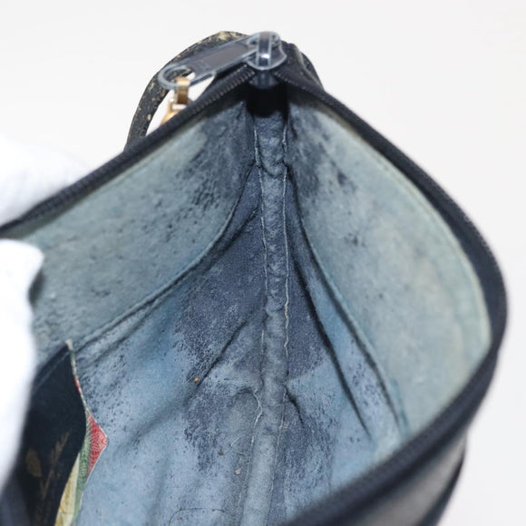 GUCCI GG Supreme Shoulder Bag PVC Leather Navy Gold 904 02 020 Auth gh1135