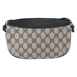 GUCCI GG Supreme Shoulder Bag PVC Leather Navy Gold 904 02 020 Auth gh1135 - 0