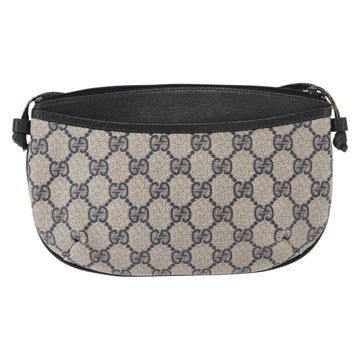 GUCCI GG Supreme Shoulder Bag PVC Leather Navy Gold 904 02 020 Auth gh1135 - 0