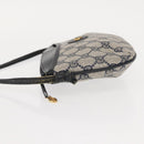 GUCCI GG Supreme Shoulder Bag PVC Leather Navy Gold 904 02 020 Auth gh1135-4