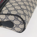 GUCCI GG Supreme Sherry Line Shoulder Bag PVC Navy Gold 119 02 087 Auth gh1136-14