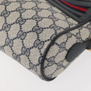 GUCCI GG Supreme Sherry Line Shoulder Bag PVC Navy Gold 119 02 087 Auth gh1136-15