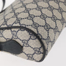 GUCCI GG Supreme Sherry Line Shoulder Bag PVC Navy Gold 119 02 087 Auth gh1136-16