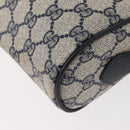 GUCCI GG Supreme Sherry Line Shoulder Bag PVC Navy Gold 119 02 087 Auth gh1136-17