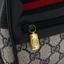 GUCCI GG Supreme Sherry Line Shoulder Bag PVC Navy Gold 119 02 087 Auth gh1136-18
