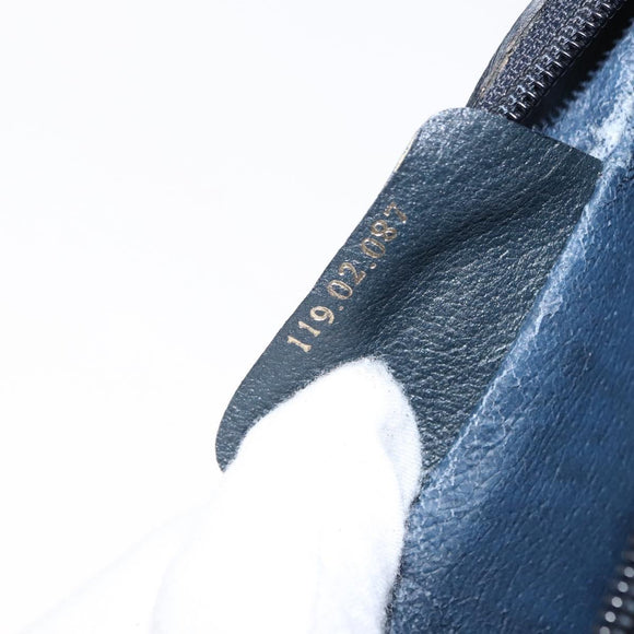 GUCCI GG Supreme Sherry Line Shoulder Bag PVC Navy Gold 119 02 087 Auth gh1136