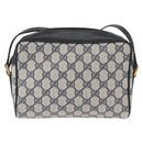 GUCCI GG Supreme Sherry Line Shoulder Bag PVC Navy Gold 119 02 087 Auth gh1136-2