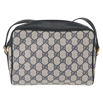 GUCCI GG Supreme Sherry Line Shoulder Bag PVC Navy Gold 119 02 087 Auth gh1136 - 0