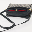 GUCCI GG Supreme Sherry Line Shoulder Bag PVC Navy Gold 119 02 087 Auth gh1136-6
