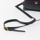 GUCCI GG Supreme Sherry Line Shoulder Bag PVC Navy Gold 119 02 087 Auth gh1136-7