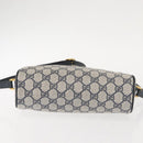 GUCCI GG Supreme Sherry Line Shoulder Bag PVC Navy Gold 119 02 087 Auth gh1136-5