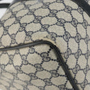 GUCCI GG Supreme Sherry Line Hand Bag PVC Navy Gold 012 3842 58 Auth gh1137-15