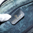 GUCCI GG Supreme Sherry Line Hand Bag PVC Navy Gold 012 3842 58 Auth gh1137-19