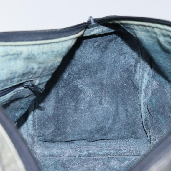 GUCCI GG Supreme Sherry Line Hand Bag PVC Navy Gold 012 3842 58 Auth gh1137