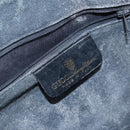 GUCCI GG Supreme Sherry Line Hand Bag PVC Navy Gold 010 378 Auth gh1138-16