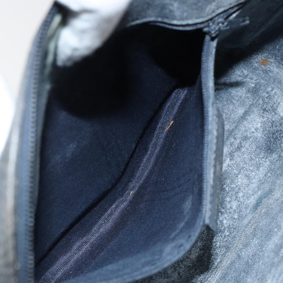 GUCCI GG Supreme Sherry Line Hand Bag PVC Navy Gold 010 378 Auth gh1138