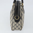 GUCCI GG Supreme Sherry Line Hand Bag PVC Navy Gold 010 378 Auth gh1138-4