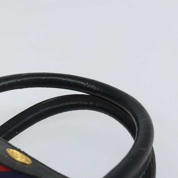 GUCCI GG Supreme Sherry Line Hand Bag PVC Navy Gold 010 378 Auth gh1138