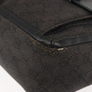 GUCCI GG Canvas Abbey Tote Bag Outlet Black Silver 268639 Auth gh1141-14