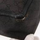 GUCCI GG Canvas Abbey Tote Bag Outlet Black Silver 268639 Auth gh1141-15