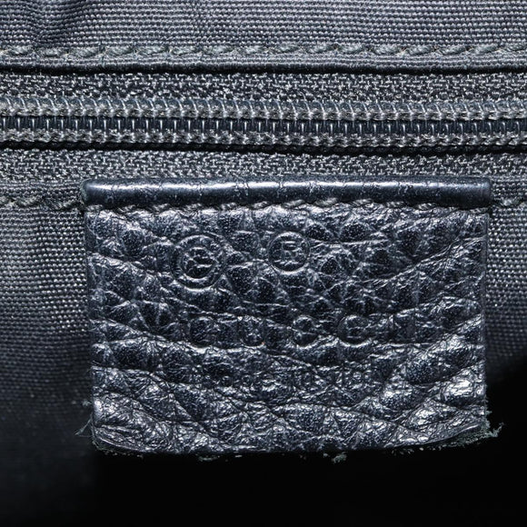 GUCCI GG Canvas Abbey Tote Bag Outlet Black Silver 268639 Auth gh1141