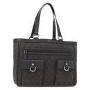 GUCCI GG Canvas Abbey Tote Bag Outlet Black Silver 268639 Auth gh1141-1