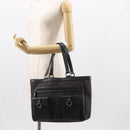 GUCCI GG Canvas Abbey Tote Bag Outlet Black Silver 268639 Auth gh1141-20