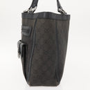GUCCI GG Canvas Abbey Tote Bag Outlet Black Silver 268639 Auth gh1141-3