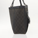GUCCI GG Canvas Abbey Tote Bag Outlet Black Silver 268639 Auth gh1141-4