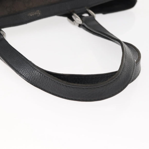 GUCCI GG Canvas Abbey Tote Bag Outlet Black Silver 268639 Auth gh1141
