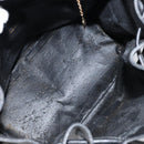 GUCCI Shoulder Bag Leather Black Gold Auth gh1143-11