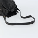 GUCCI Shoulder Bag Leather Black Gold Auth gh1143-7