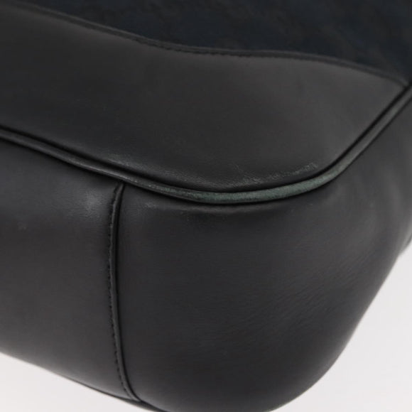 GUCCI GG Canvas Bamboo Shoulder Bag 2way Black Silver 001 4058 1705 Auth gh1144