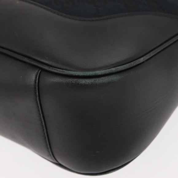 GUCCI GG Canvas Bamboo Shoulder Bag 2way Black Silver 001 4058 1705 Auth gh1144