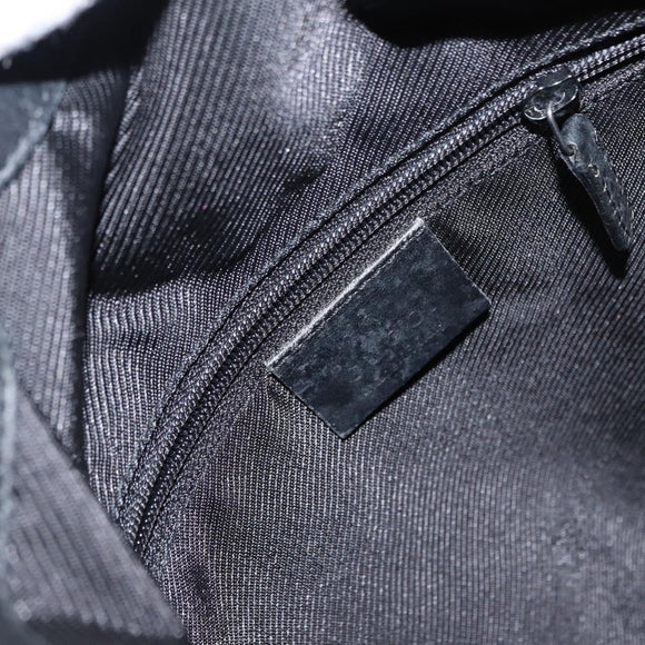 GUCCI GG Canvas Bamboo Shoulder Bag 2way Black Silver 001 4058 1705 Auth gh1144