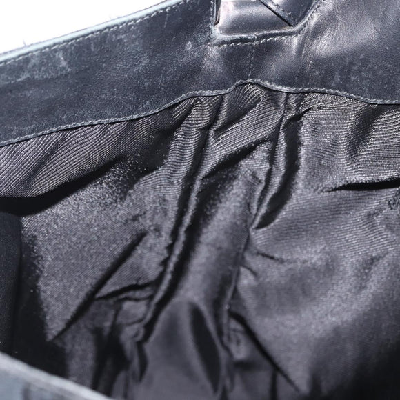 GUCCI GG Canvas Bamboo Shoulder Bag 2way Black Silver 001 4058 1705 Auth gh1144