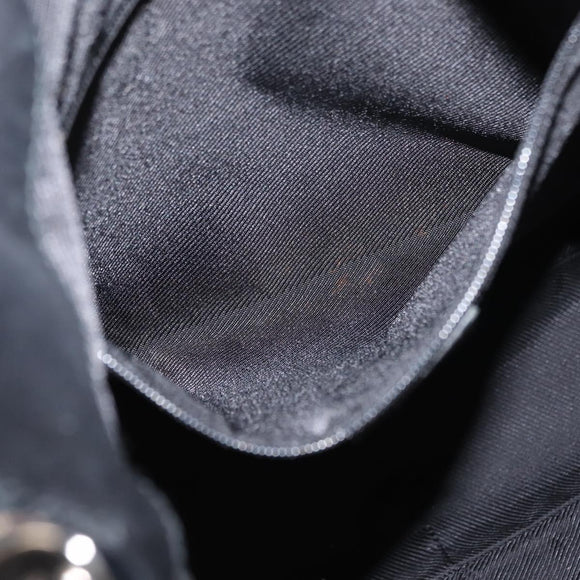 GUCCI GG Canvas Bamboo Shoulder Bag 2way Black Silver 001 4058 1705 Auth gh1144