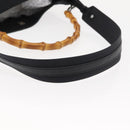 GUCCI GG Canvas Bamboo Shoulder Bag 2way Black Silver 001 4058 1705 Auth gh1144-9