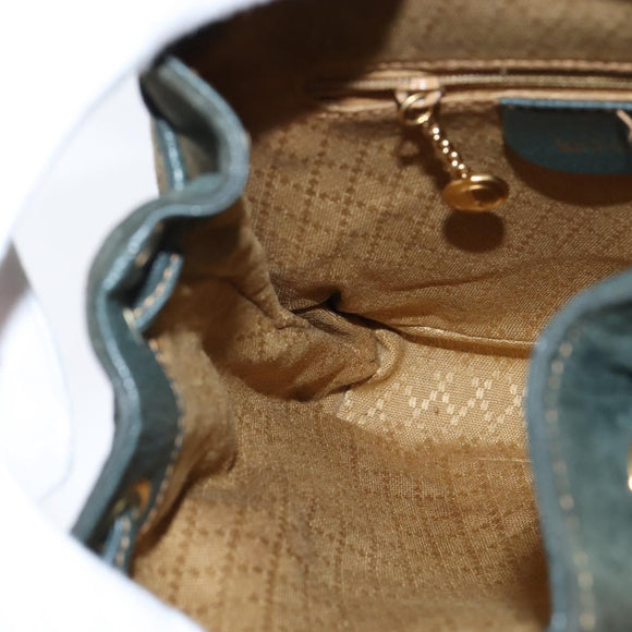 GUCCI Bamboo Backpack Suede Khaki Gold 003 58 0030 Auth gh1145