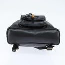 GUCCI Bamboo Backpack Leather Black Gold 003 2034 0030 Auth gh1146-5