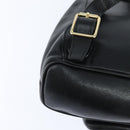 GUCCI Bamboo Backpack Leather Black Gold 003 2034 0030 Auth gh1146-18