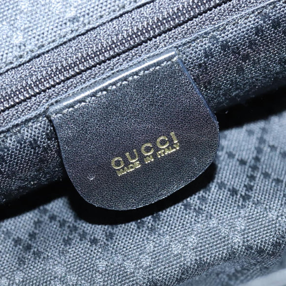 GUCCI Bamboo Backpack Leather Black Gold 003 2034 0030 Auth gh1146