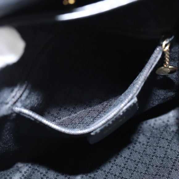 GUCCI Bamboo Backpack Leather Black Gold 003 2034 0030 Auth gh1146