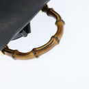 GUCCI Bamboo Backpack Leather Black Gold 003 2034 0030 Auth gh1146-7